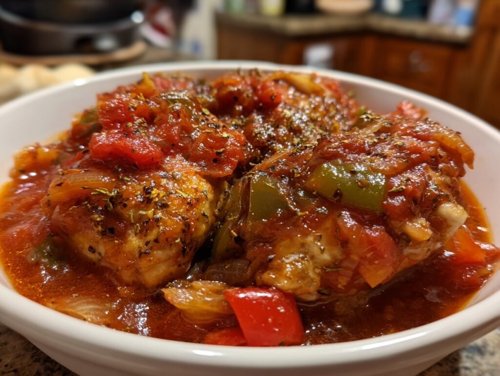 Crockpot Chicken Cacciatore