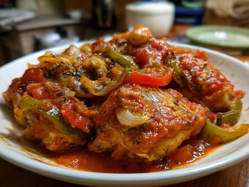 Crockpot Chicken Cacciatore 3