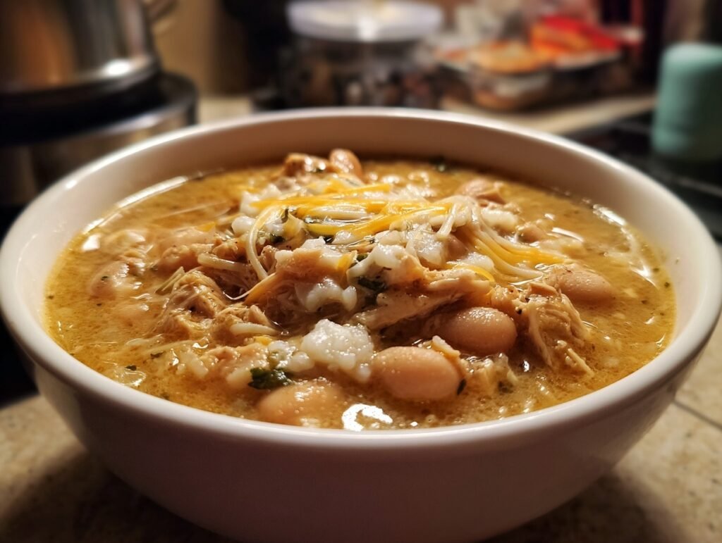 Crockpot White Bean Chicken Chili