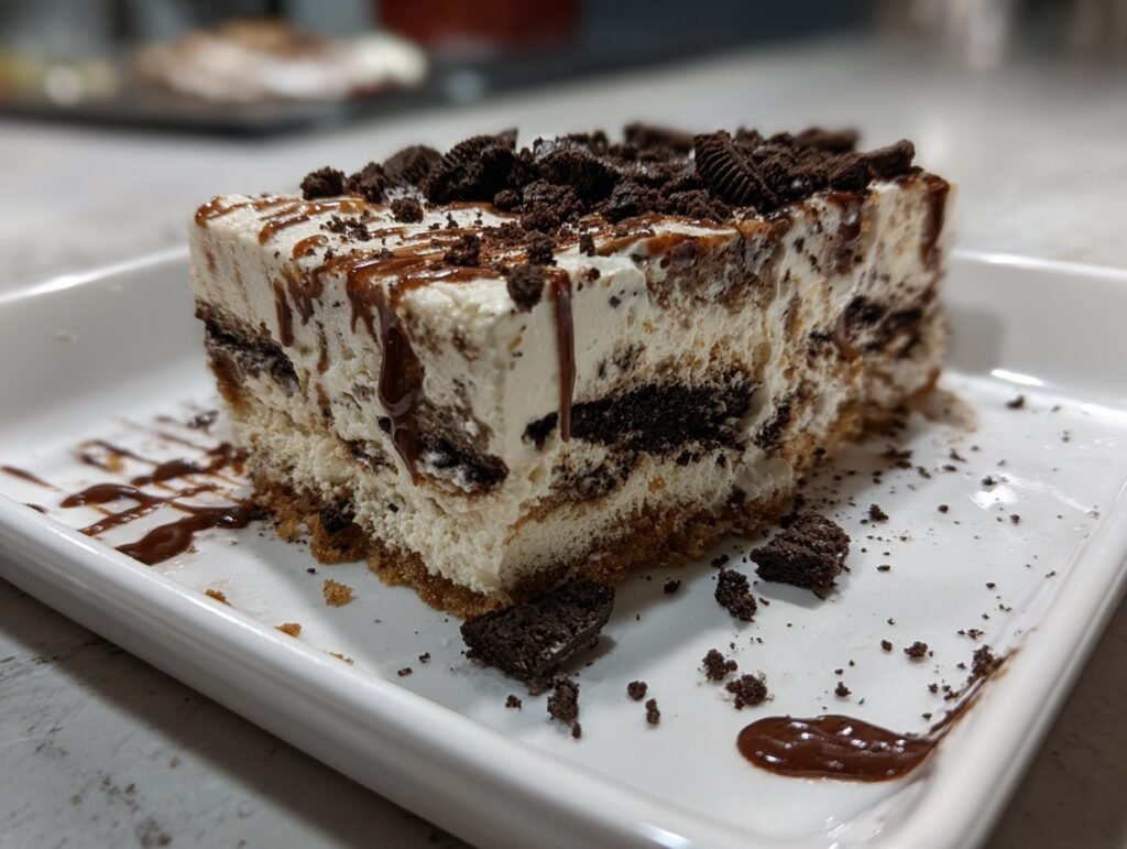 Golden Cookies Cream Ice Cream Cake
