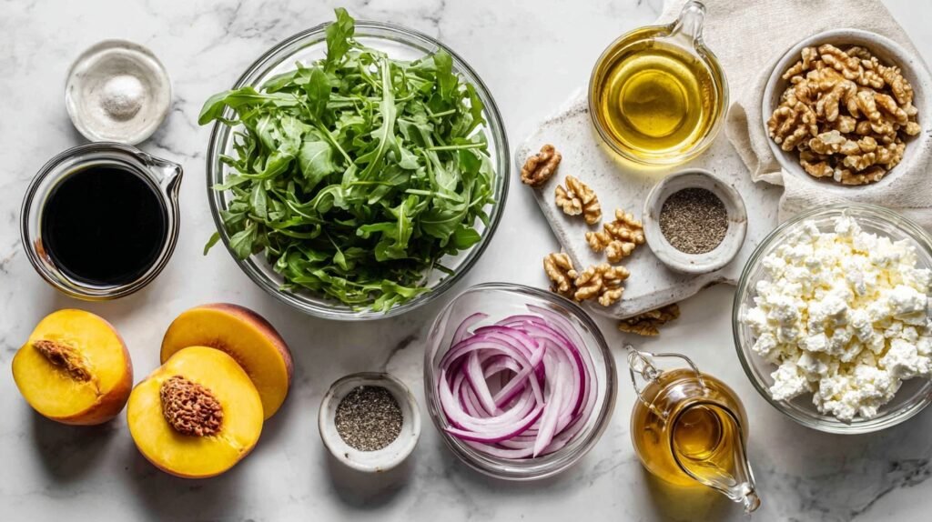 Grilled Peach Arugula Salad 3