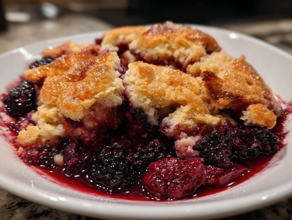 Juicy Blackberry Cobbler 3