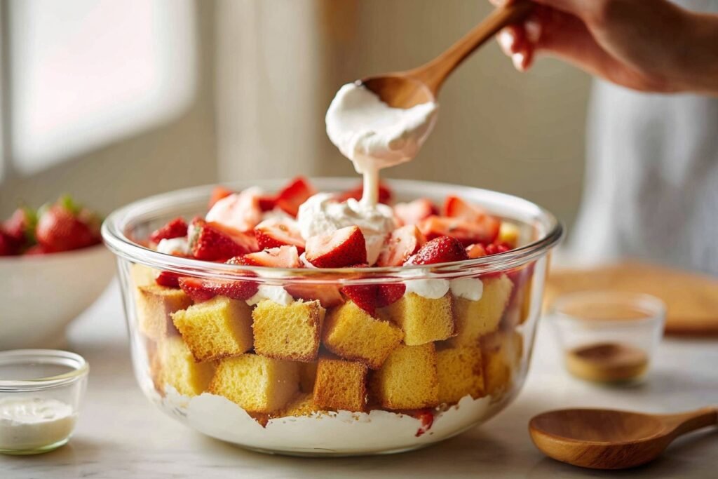 Juicy Strawberry Vanilla Trifle 2