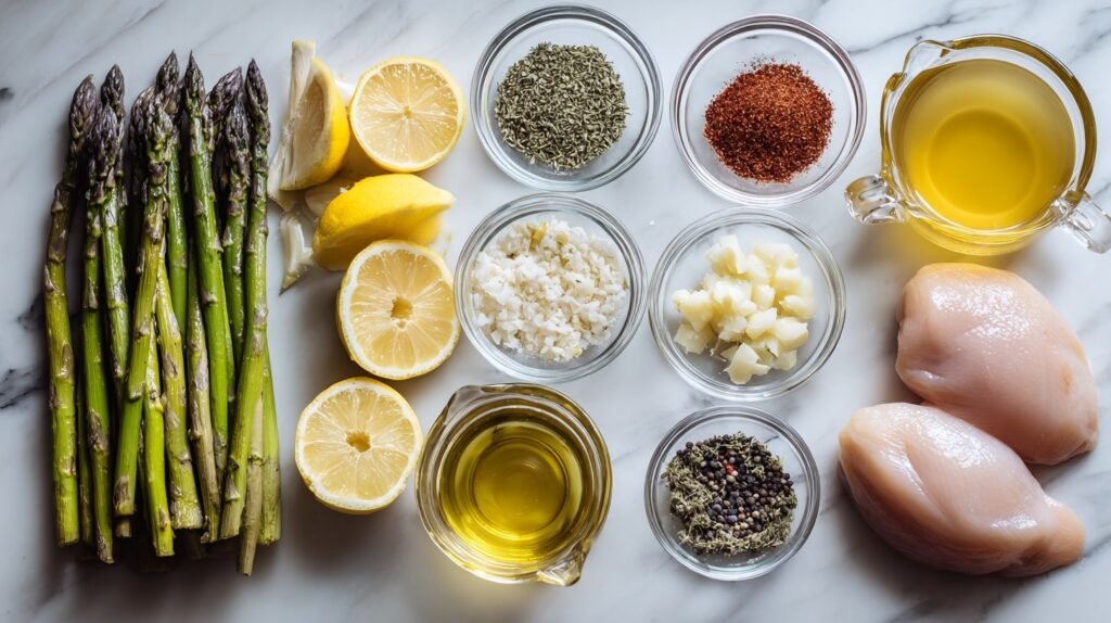 Lemon Chicken Asparagus One Pan 1