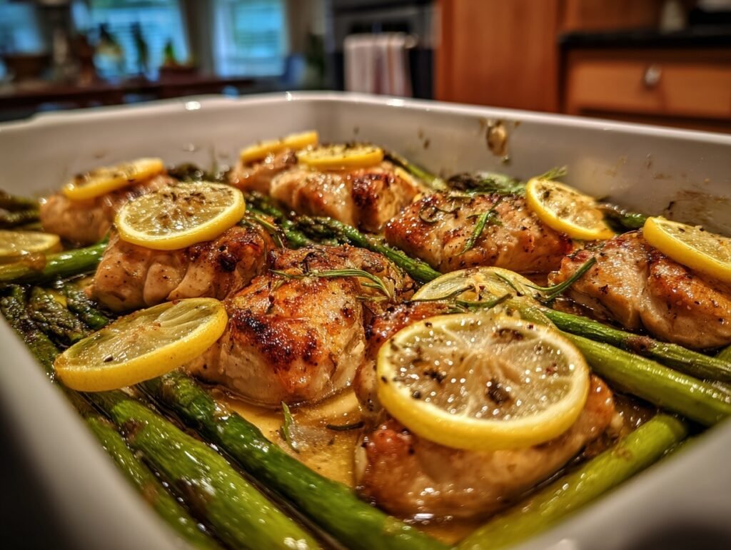 Lemon Chicken Asparagus One Pan