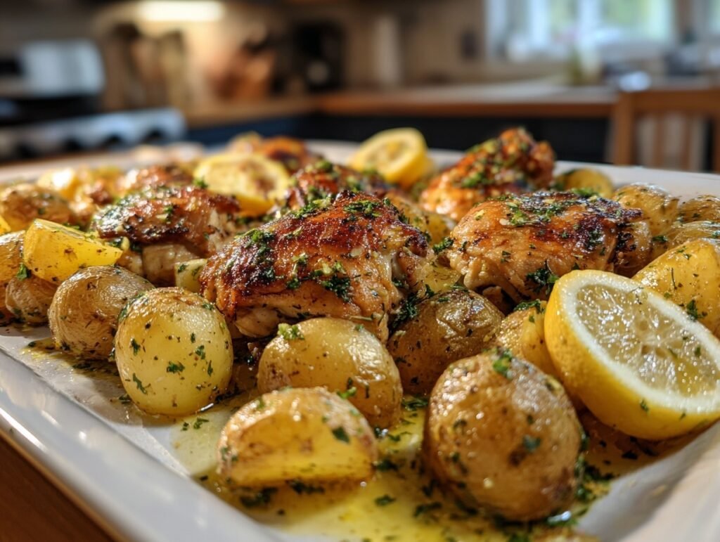 Lemon Chicken Sheet Pan Dinner 3
