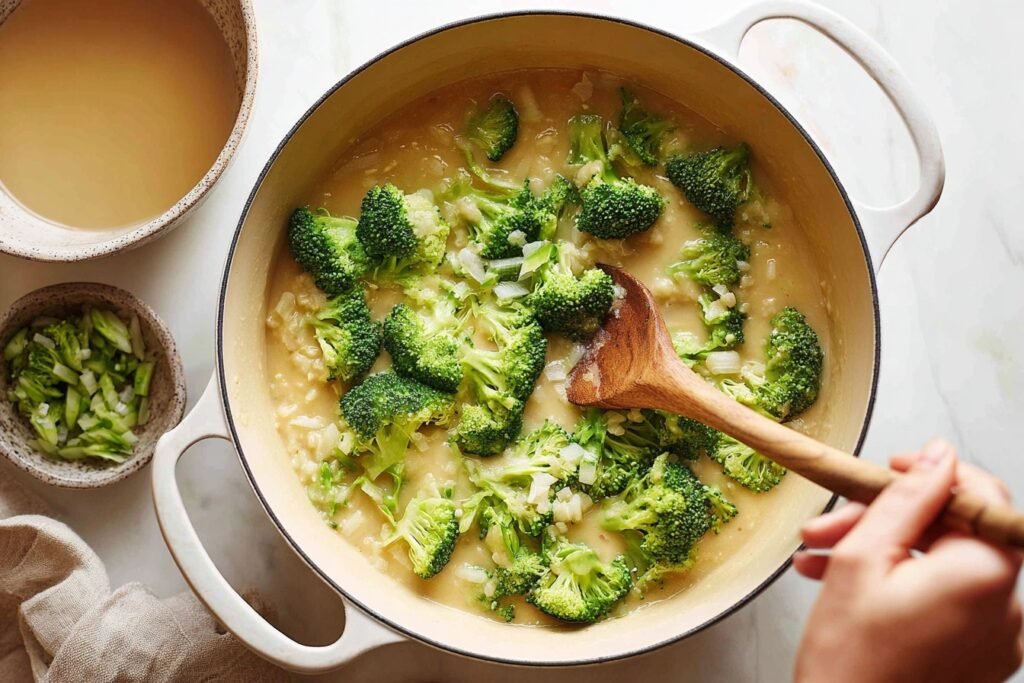 Low Calorie Broccoli Cheddar Soup 2