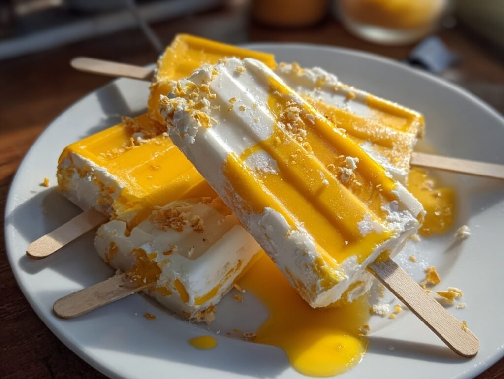 Mango Coconut Popsicles