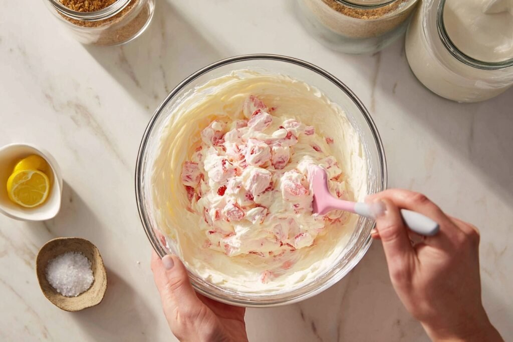 Mini Strawberry Cheesecake Jars 2