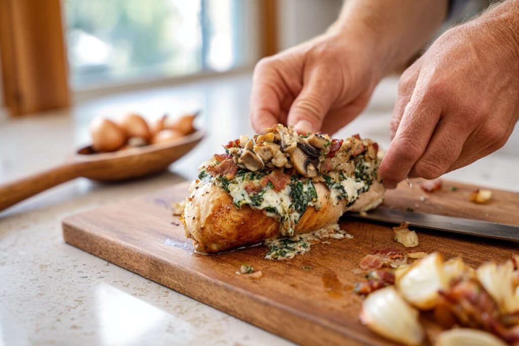 Mushroom Stuffed Chicken Breast 10