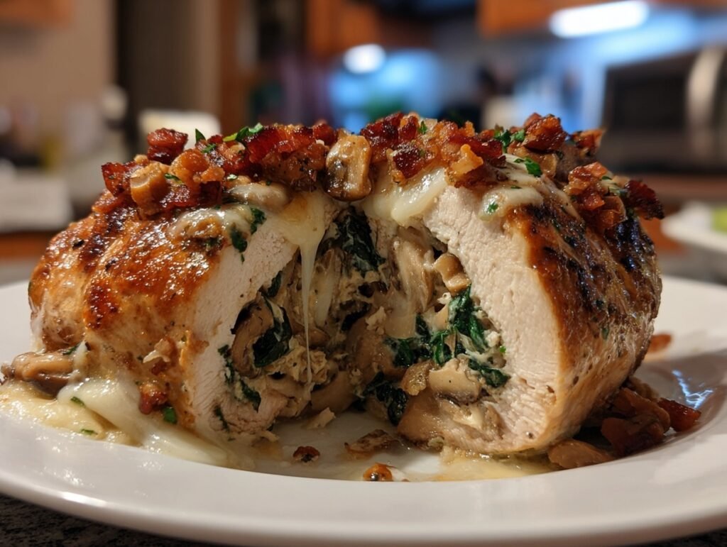 Mushroom Stuffed Chicken Breast 11