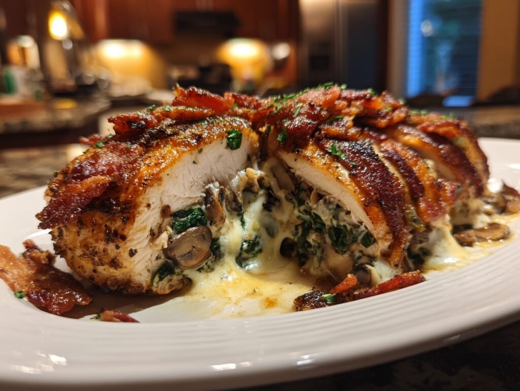 Mushroom Stuffed Chicken Breast