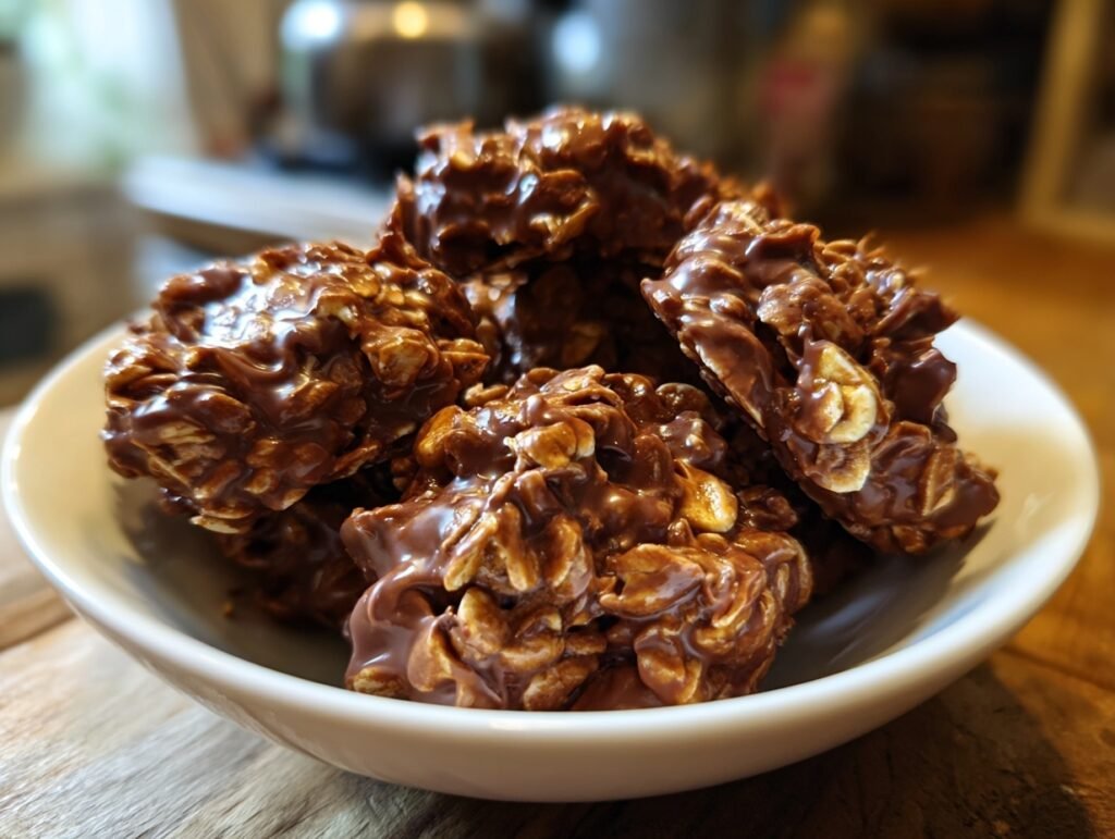 No Bake Chocolate Oat Clusters 3