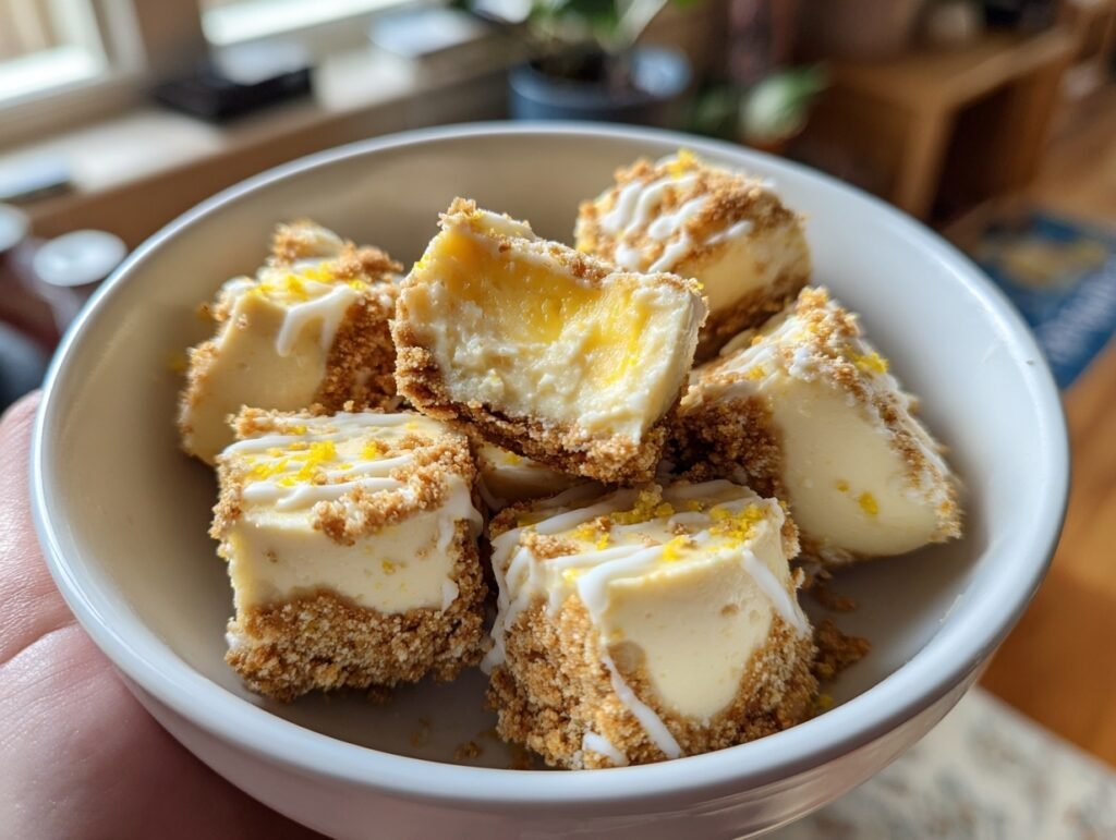 No Bake Lemon Cheesecake Bites