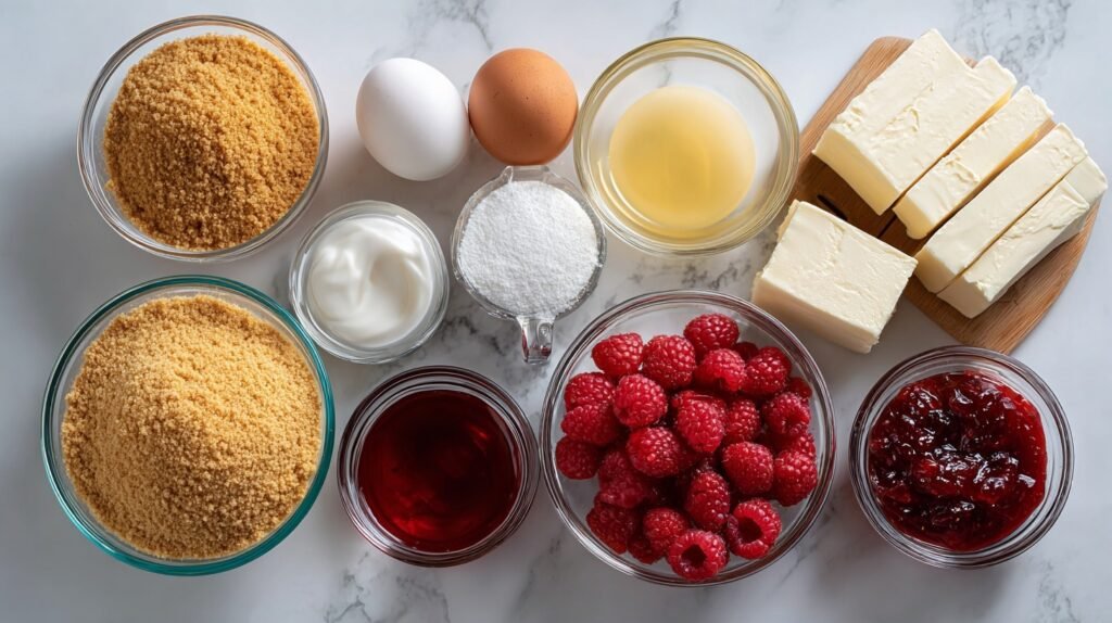 No Bake Raspberry Cheesecake Bars 1