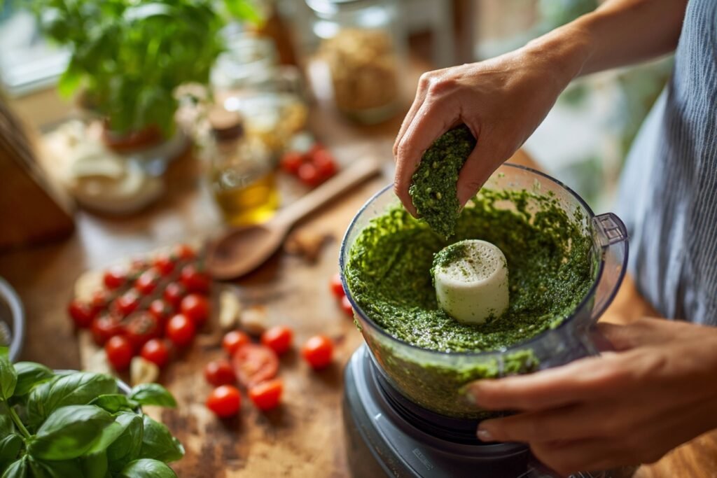 Pesto Pasta Burst Cherry Tomatoes 2