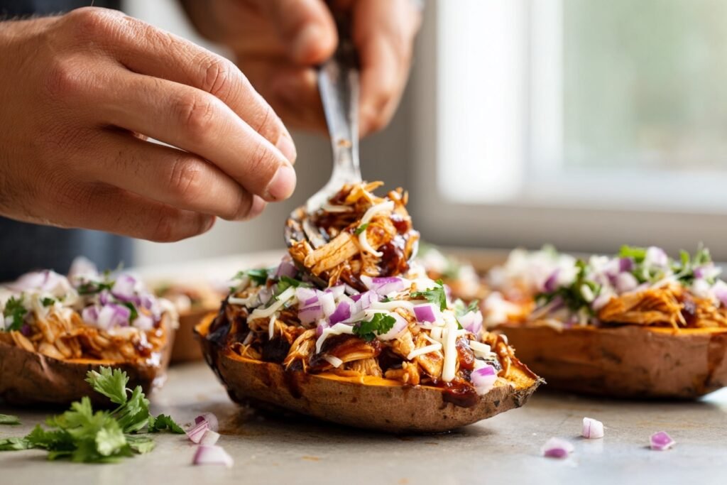 Sheet Pan BBQ Chicken Sweet Potatoes 2