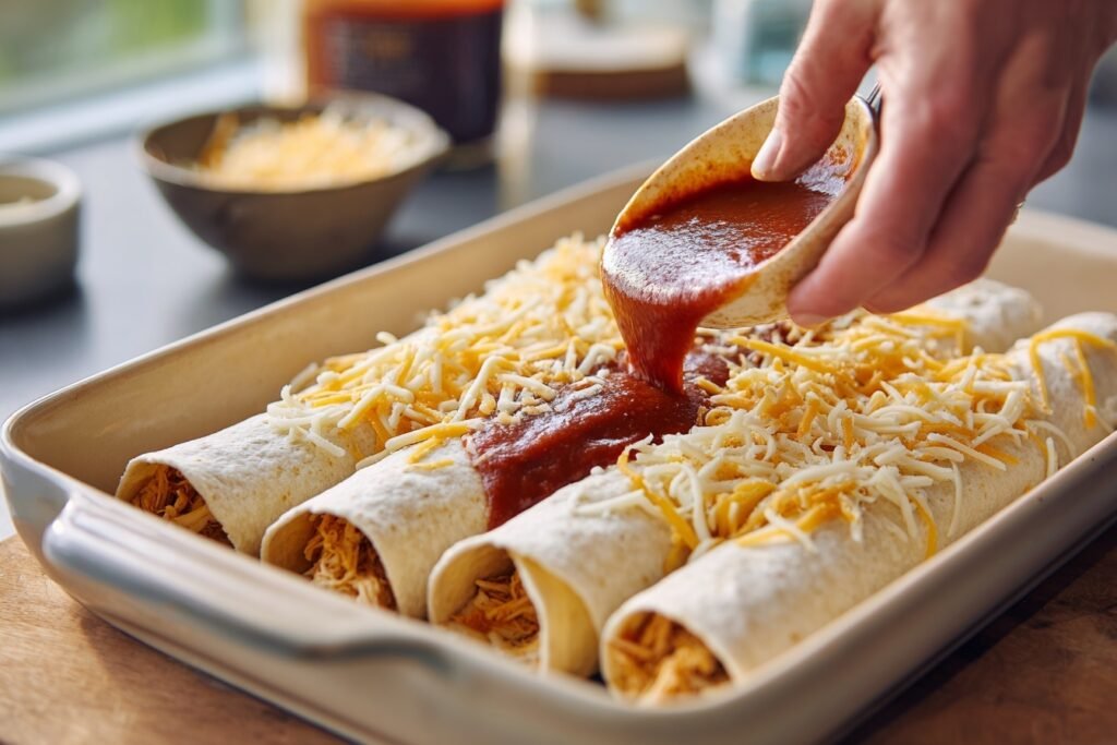 Sheet Pan Chicken Enchiladas 2