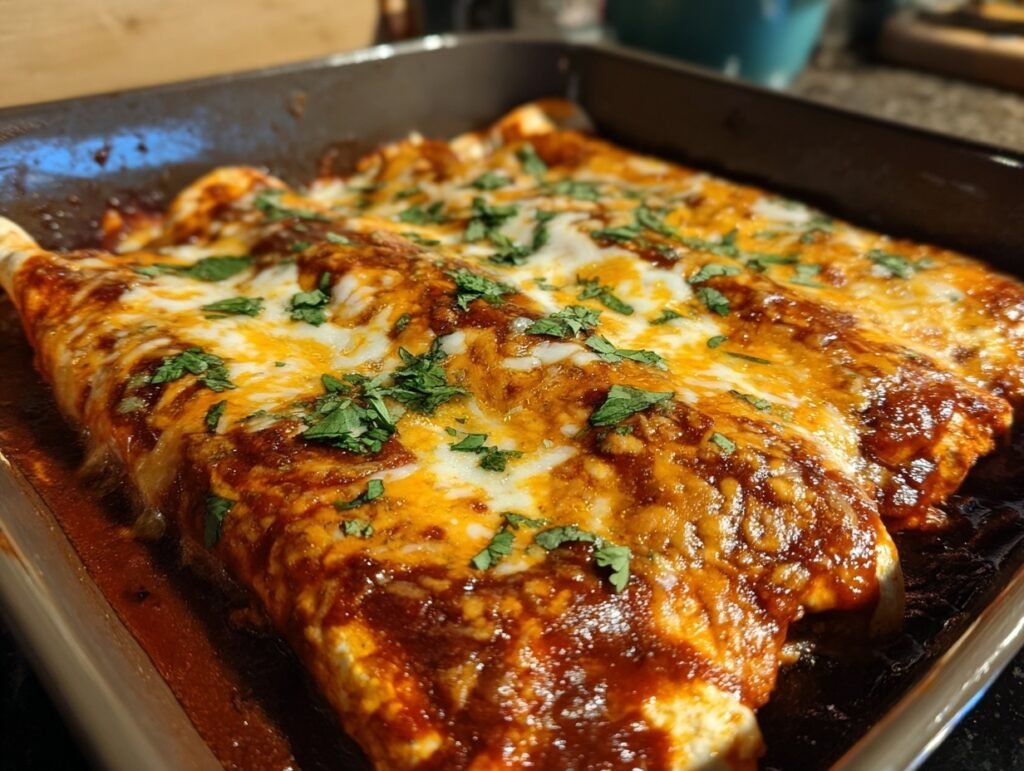 Sheet Pan Chicken Enchiladas 3