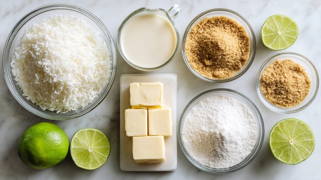 Silky Coconut Lime Bars 1