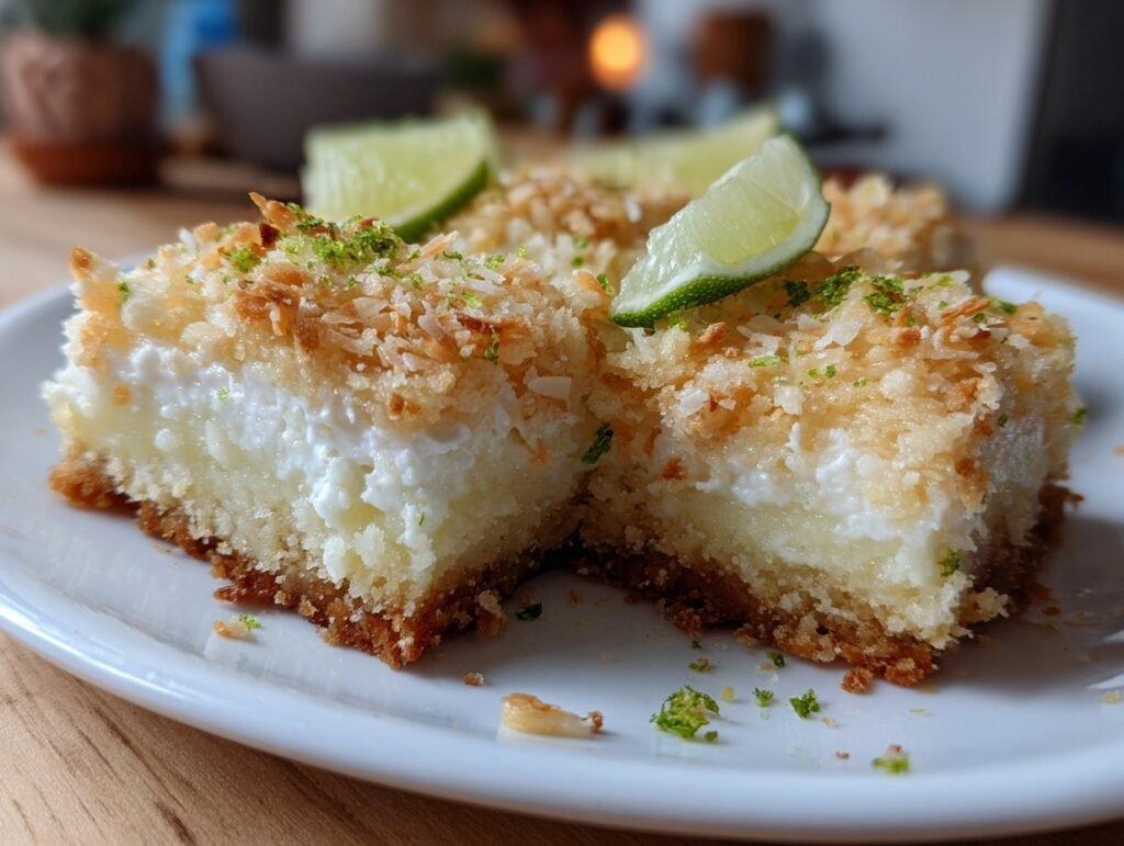 Silky Coconut Lime Bars