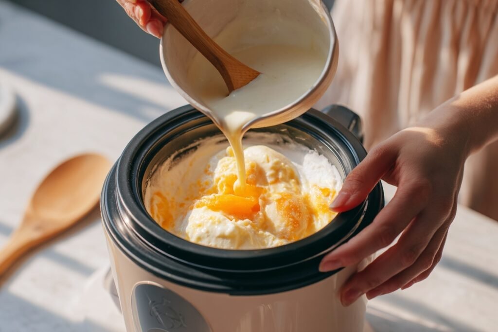 Silky Peach Ice Cream Recipe Ready in 30 Minutes 2 Silky Peach Ice Cream 10