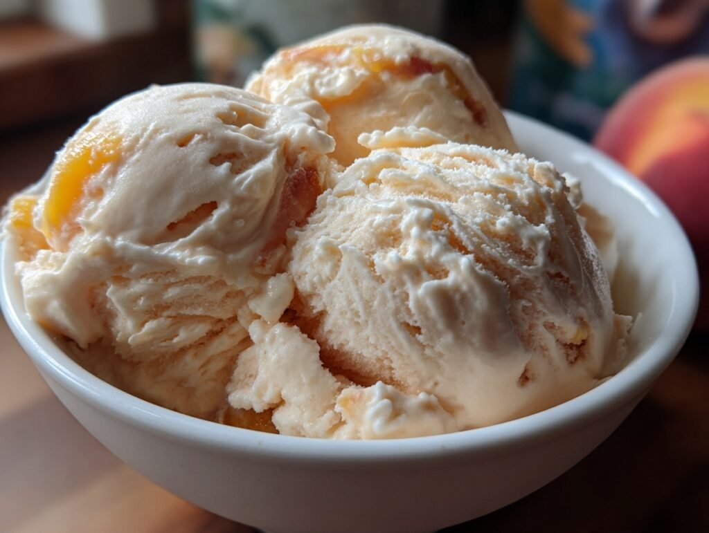 Silky Peach Ice Cream Recipe Ready in 30 Minutes 3 Silky Peach Ice Cream 11