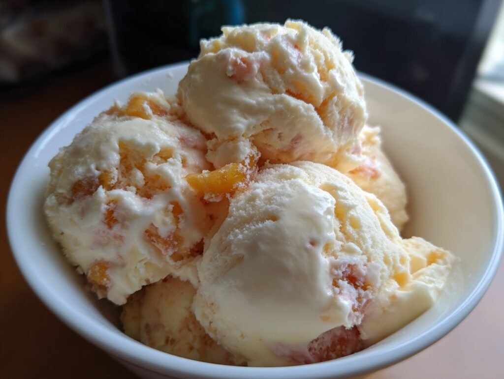 Silky Peach Ice Cream