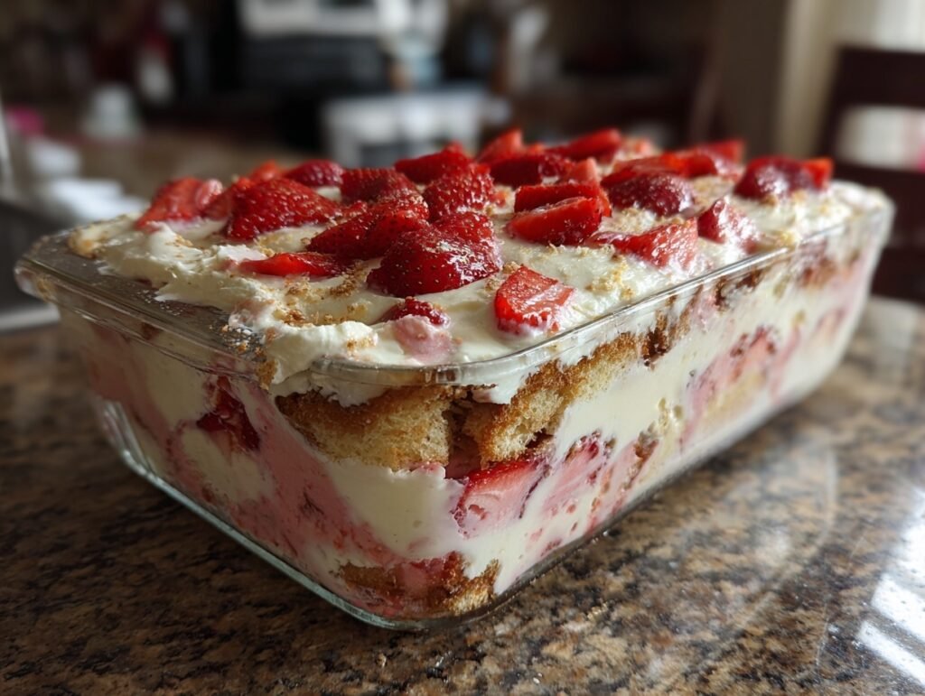 Strawberry Tiramisu No Bake