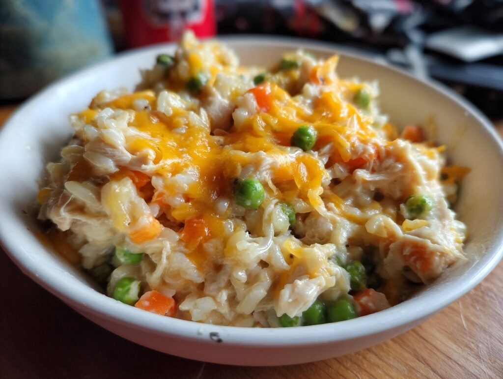 Tender Crockpot Chicken Rice Casserole 3