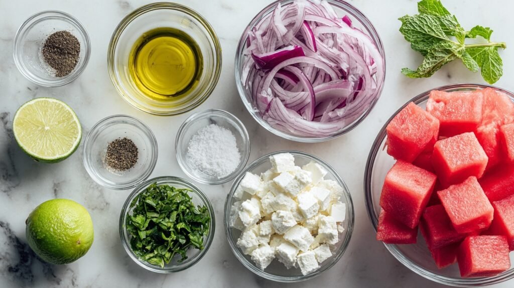 15-Min Refreshing Watermelon Mint Feta Salad Recipe 1 Watermelon Mint Feta Salad 1