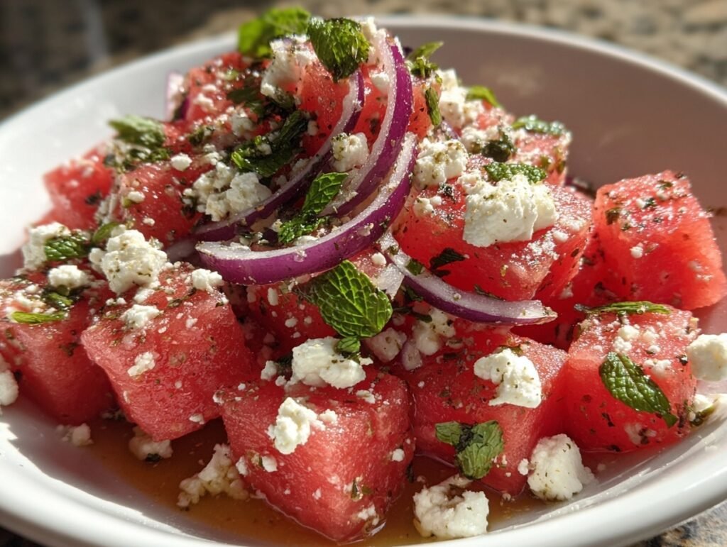 Watermelon Mint Feta Salad