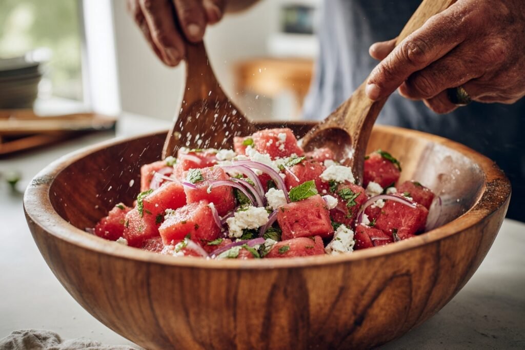 15-Min Refreshing Watermelon Mint Feta Salad Recipe 2 Watermelon Mint Feta Salad 2