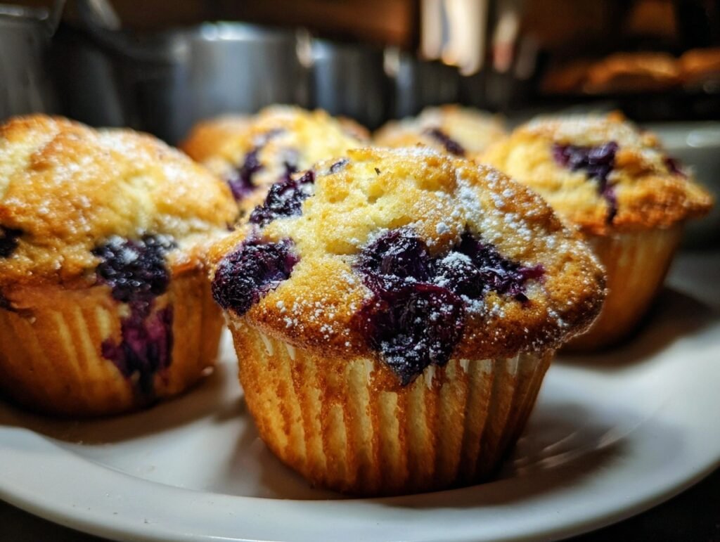 fluffy blueberry muffins 3