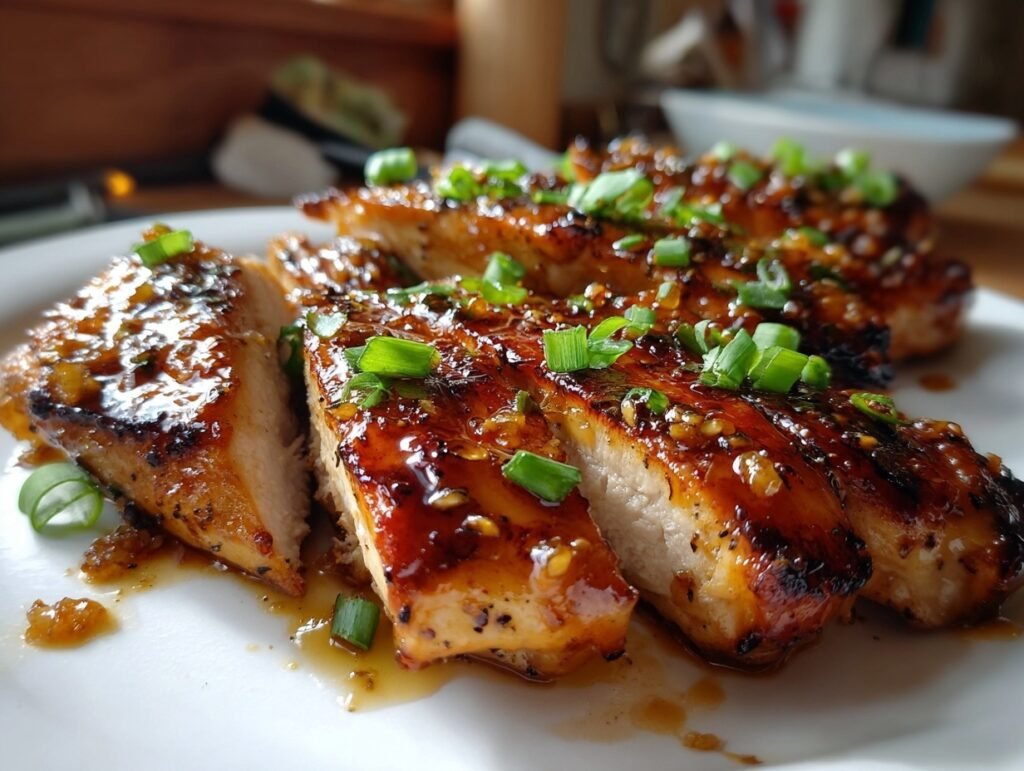 Stored Honey Garlic Chicken Breast ready to reheat