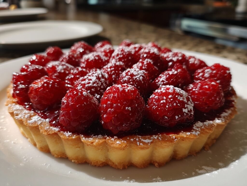 no bake raspberry tart