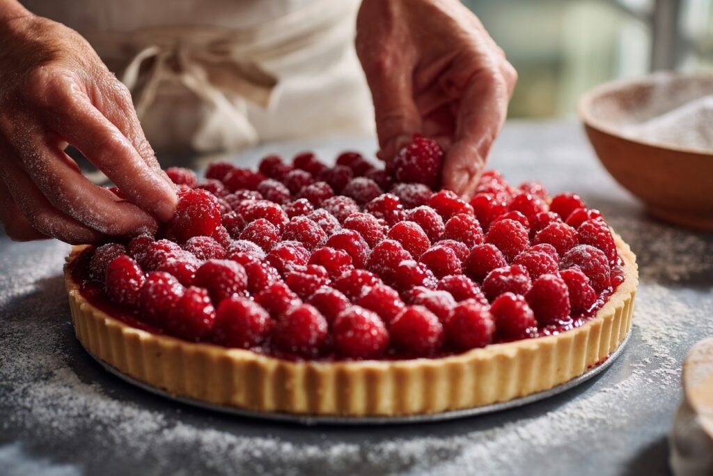 no bake raspberry tart 2
