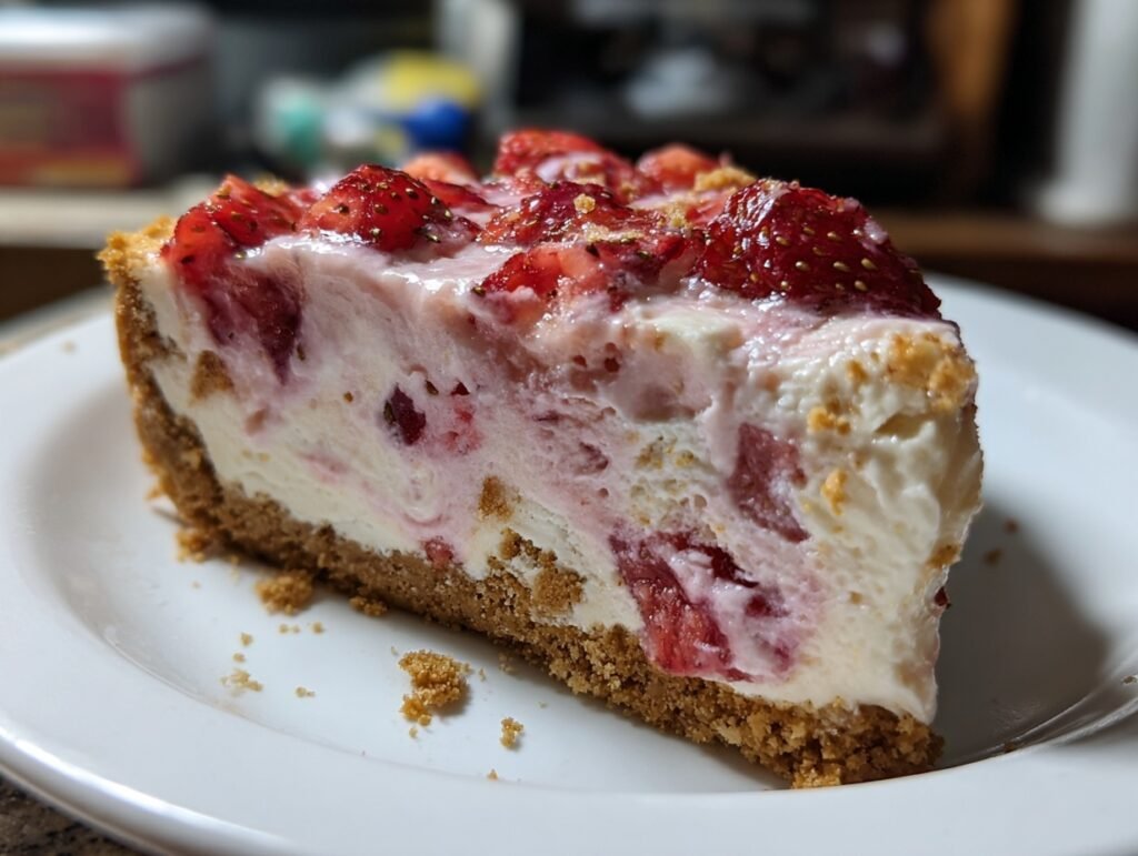 no bake strawberry cheesecake 3