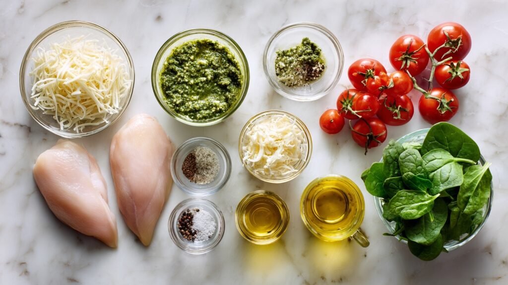 30-Minute Pesto Stuffed Chicken Breasts Tender Juicy 1 pesto stuffed chicken breasts 1