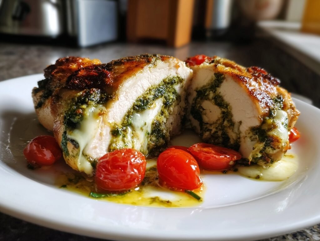 pesto stuffed chicken breasts