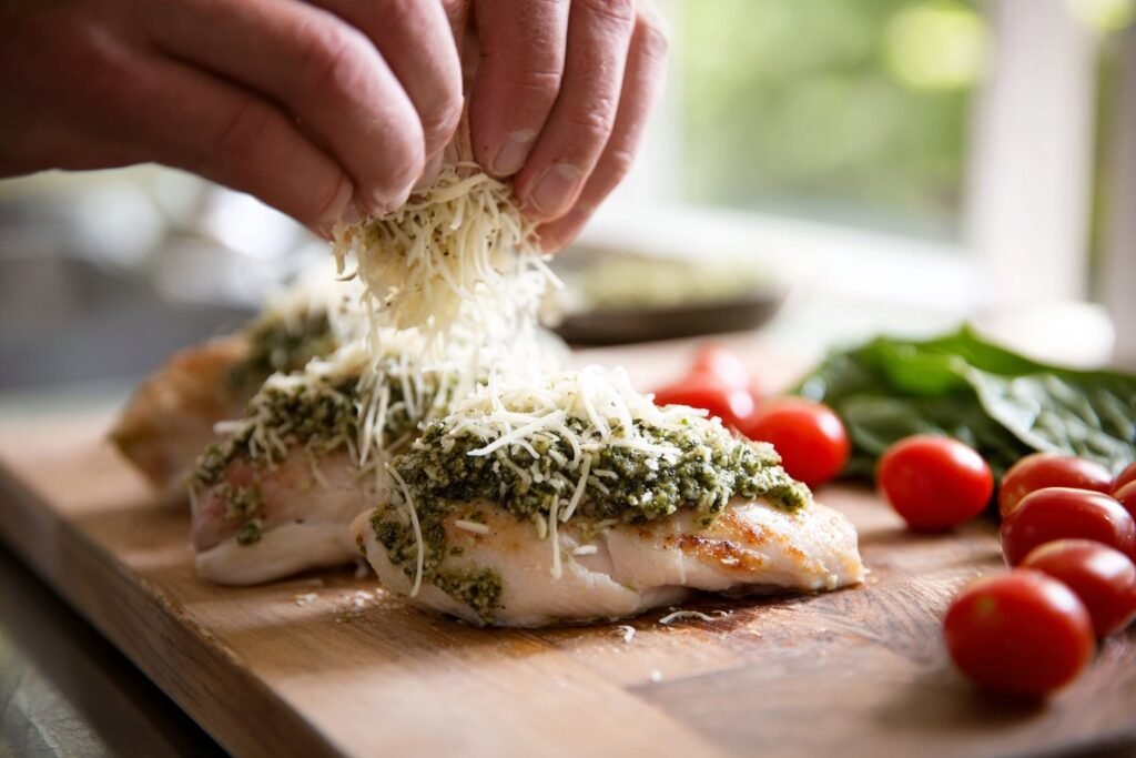 30-Minute Pesto Stuffed Chicken Breasts Tender Juicy 2 pesto stuffed chicken breasts 2