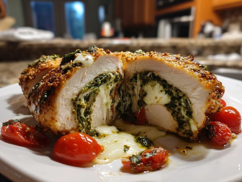 30-Minute Pesto Stuffed Chicken Breasts Tender Juicy 3 pesto stuffed chicken breasts 3