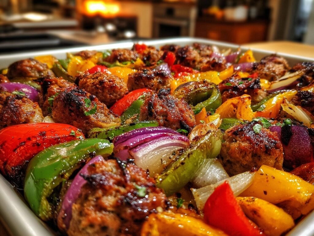 sheet pan sausage peppers 3