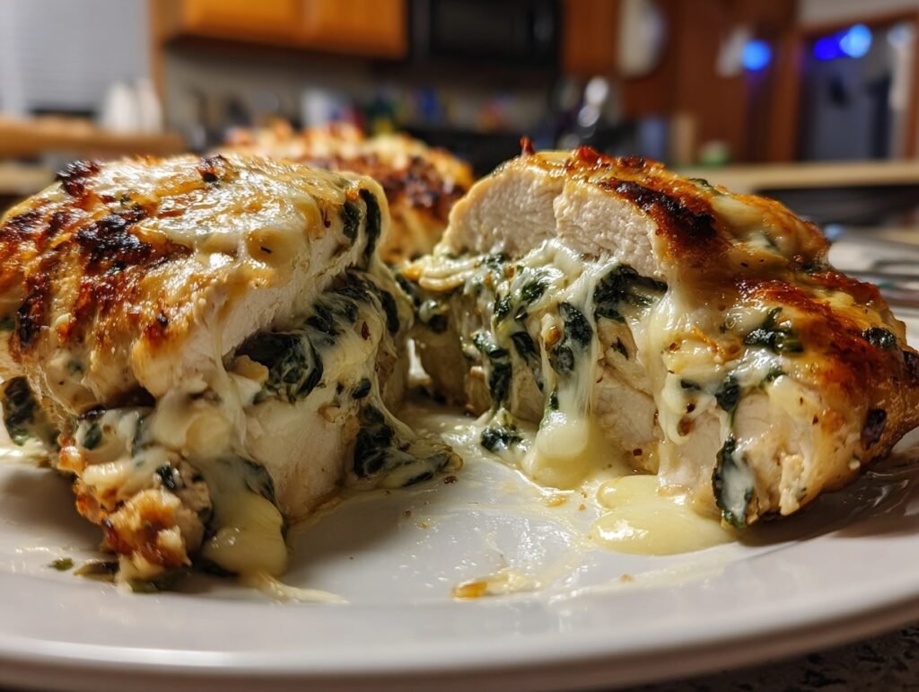 spinach artichoke stuffed chicken 3