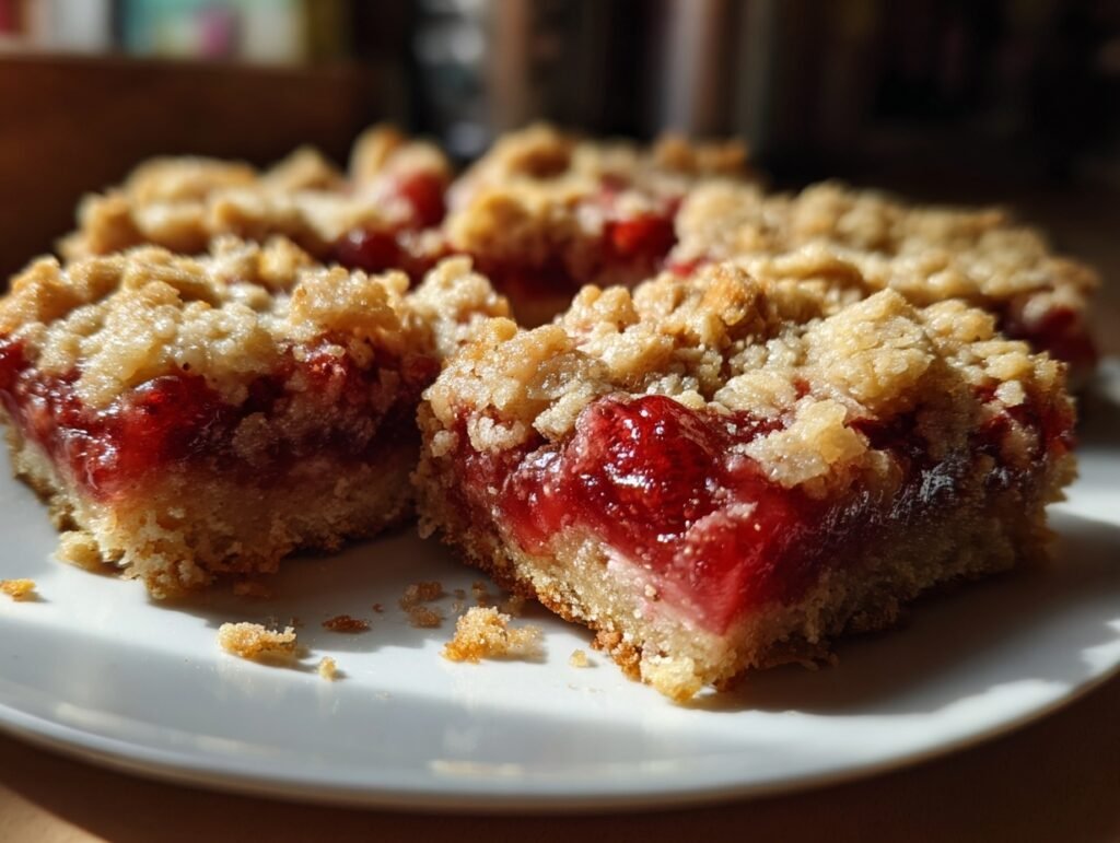 strawberry crumble bars