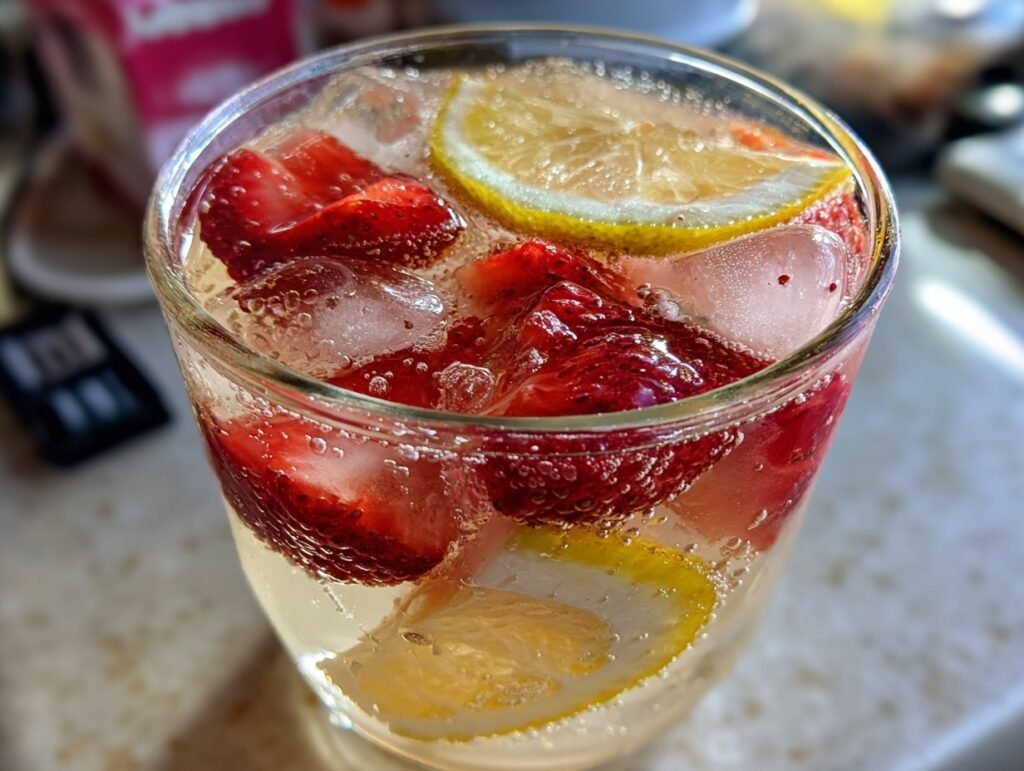5-Minute Strawberry Lemonade Slushie with Fresh Strawberries 3 strawberry lemonade recipe 3