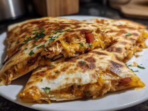 Sheet Pan Chicken Quesadillas