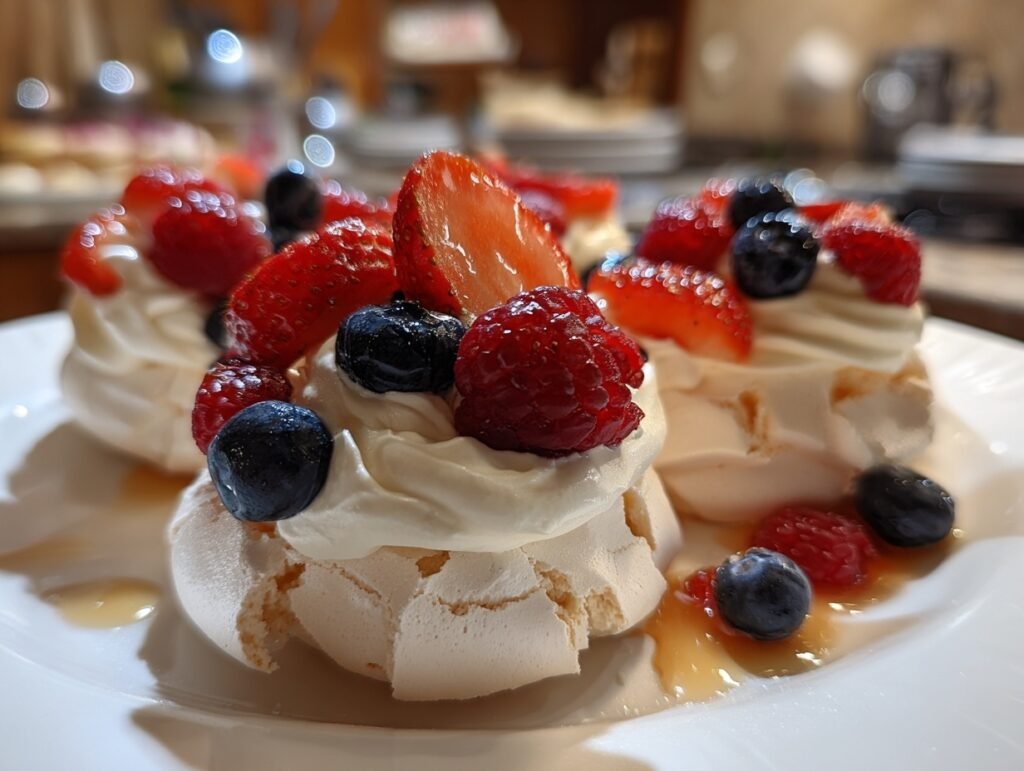 Summer Mini Fruit Pavlovas